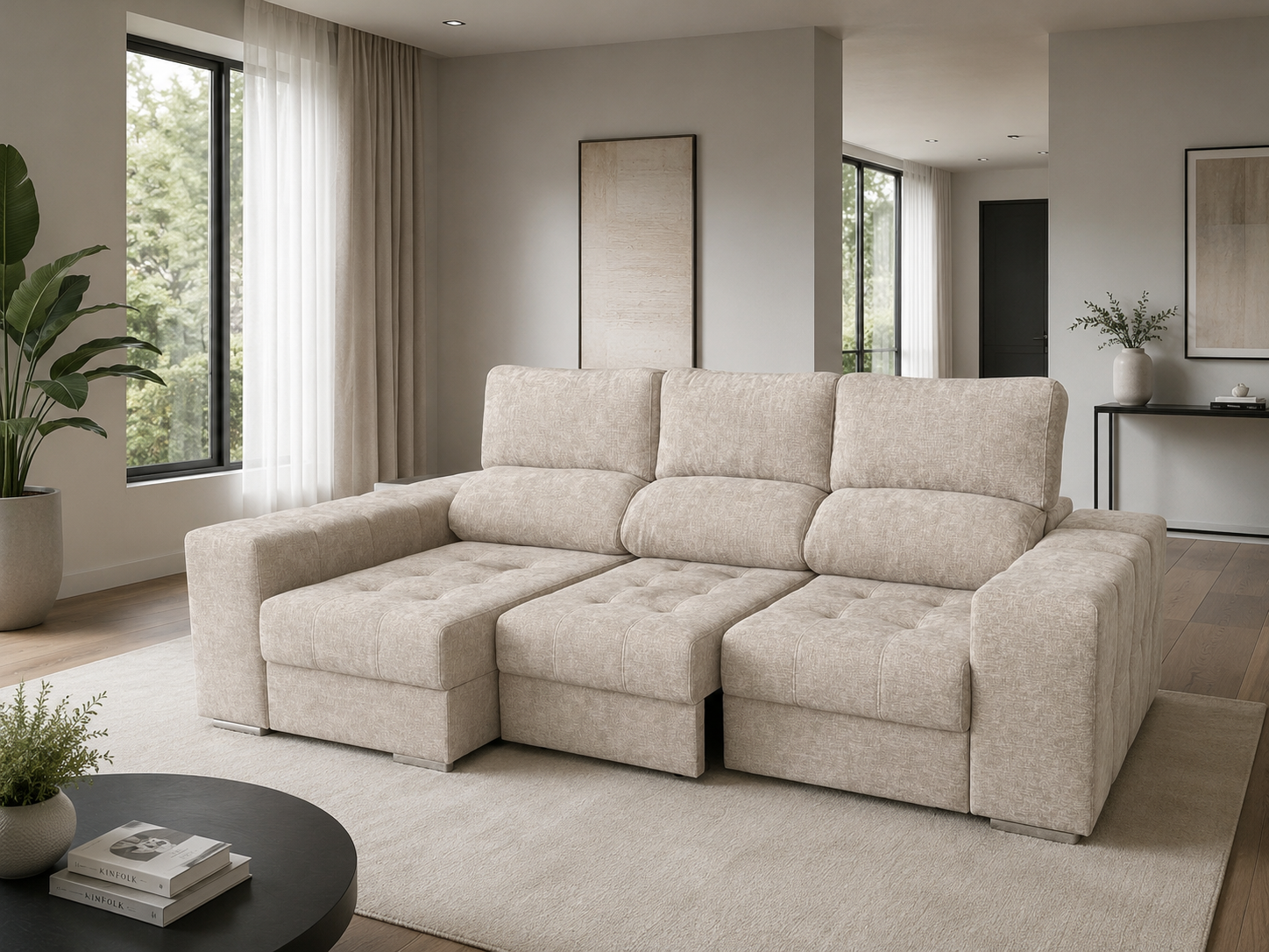 Chaise Longue Braga - Bege
