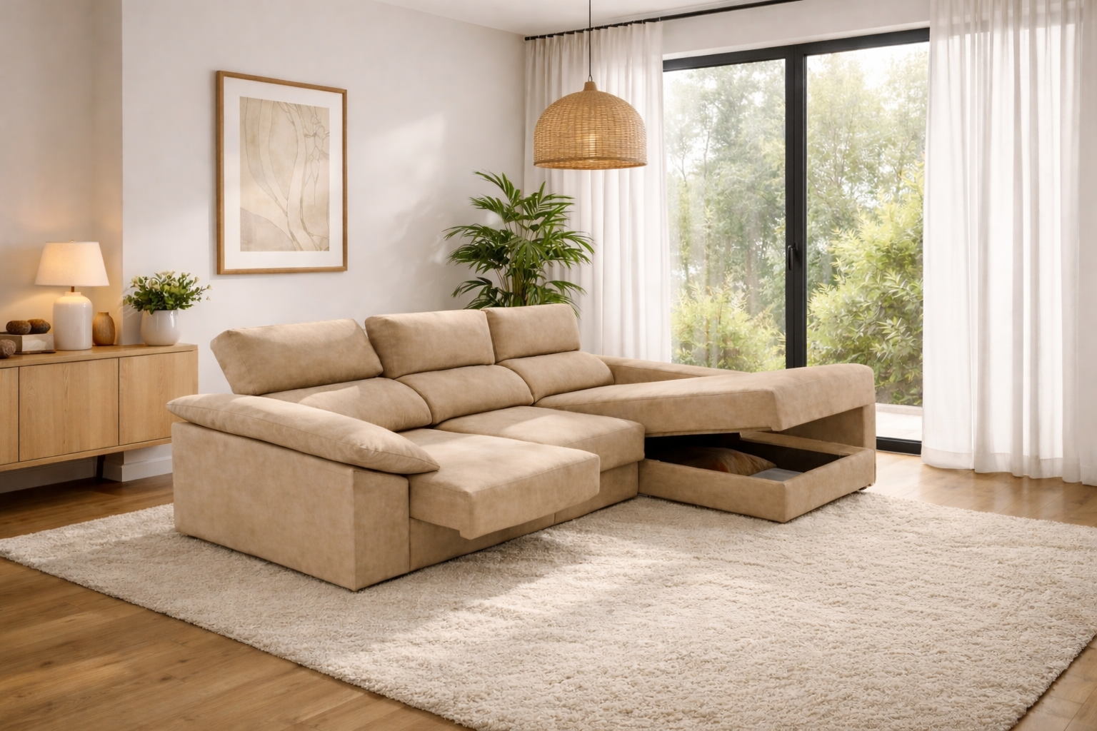 Chaise Longue Milão - Bege